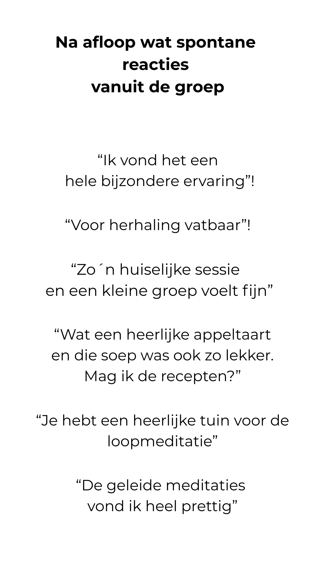 Ervaringen Stiltedag mindfulness Marina